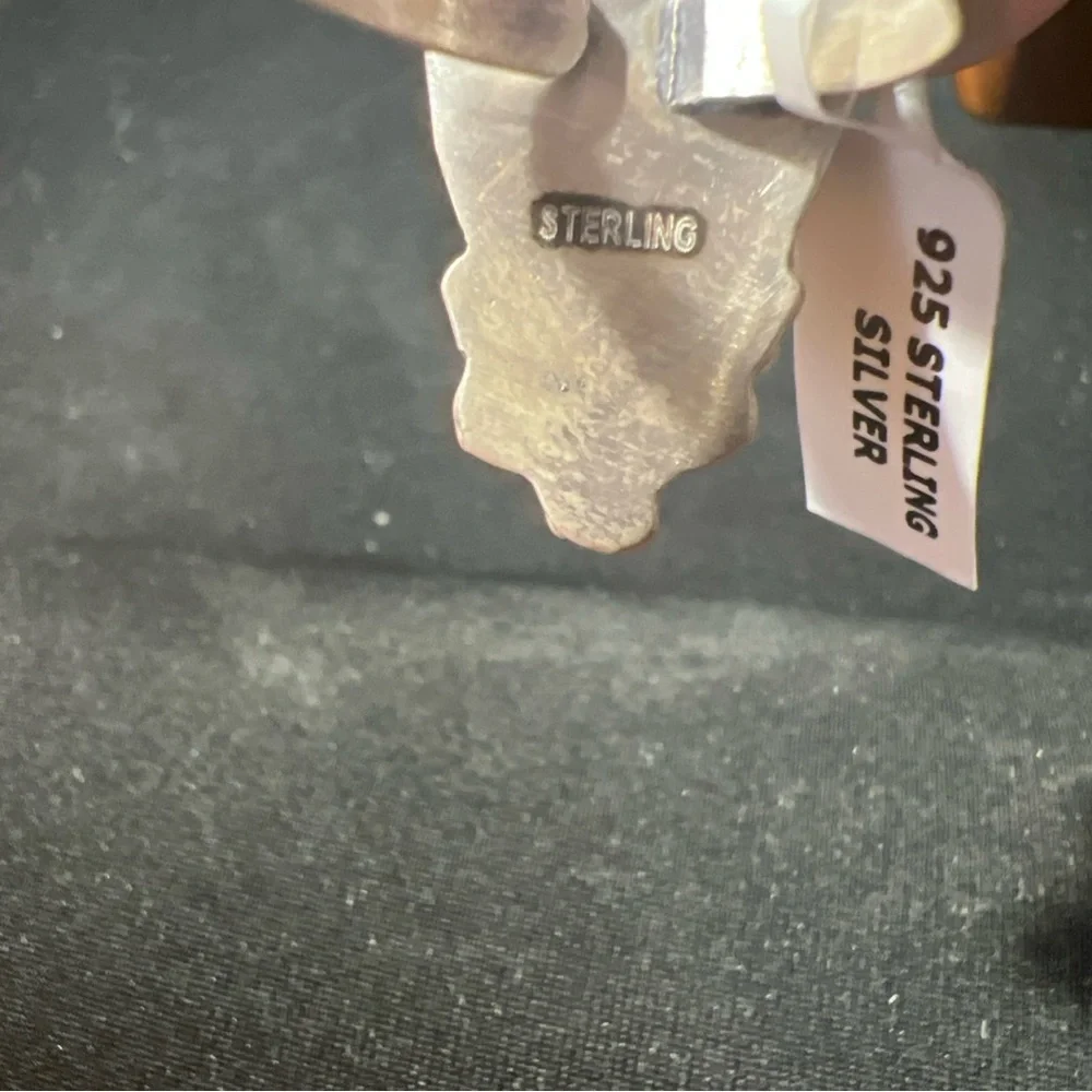 Sterling Silver Sonoran Mountain Gold Turquoise Adjustable Ring Size 6-8 - Picture 5 of 6